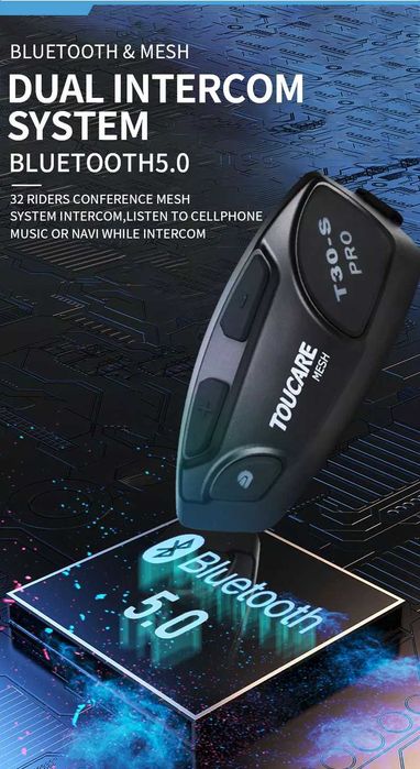 Sistem de comunicare moto  T30-S PRO conferinta 32 rideri Simultan