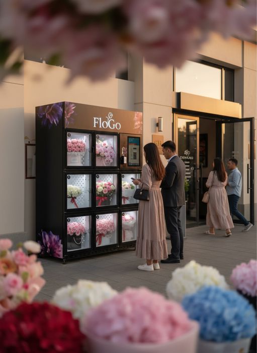 Вендинг аппарат для цветов. цветомат. флоромат. аппарат для цветов