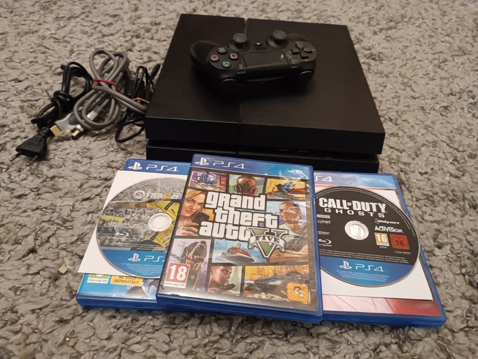 PS 4 Playstation 4 Sony PS4, 1TB memorie+ GTA 5, FIFA 17, Call of Duty