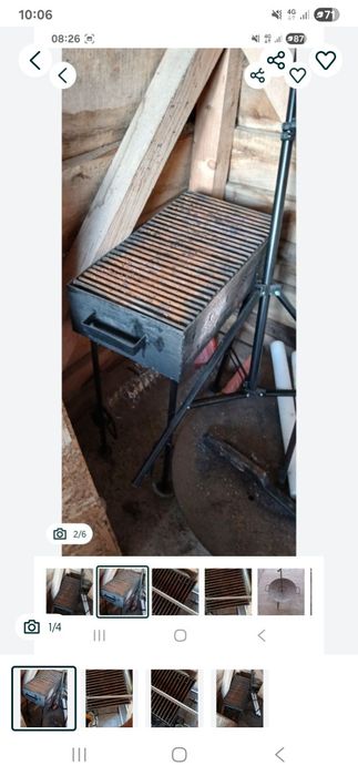 Gratar picnic  cu picioare detasabile in stare buna