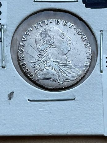 moneda 6 Pence George III Marea Britanie 1787