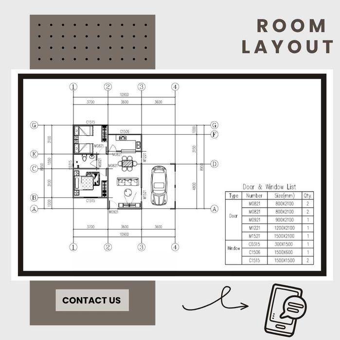 O casă modulară nouă, la cheie, cu structură din lemn 77m2 cu intrare.