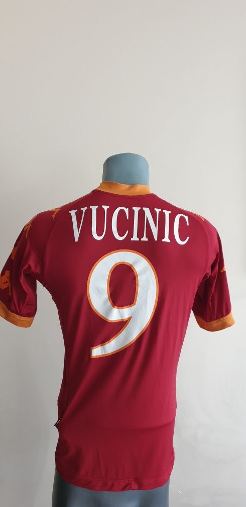 Kappa AC Roma #9 Mirko VUCINIC Mens Size XS /М ОРИГИНАЛ! Мъжка Тениска