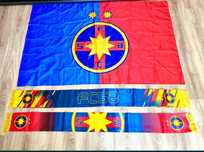 Set Steag FC Steaua  + Eșarfă FCSB,ideal suporter și cadou oficial