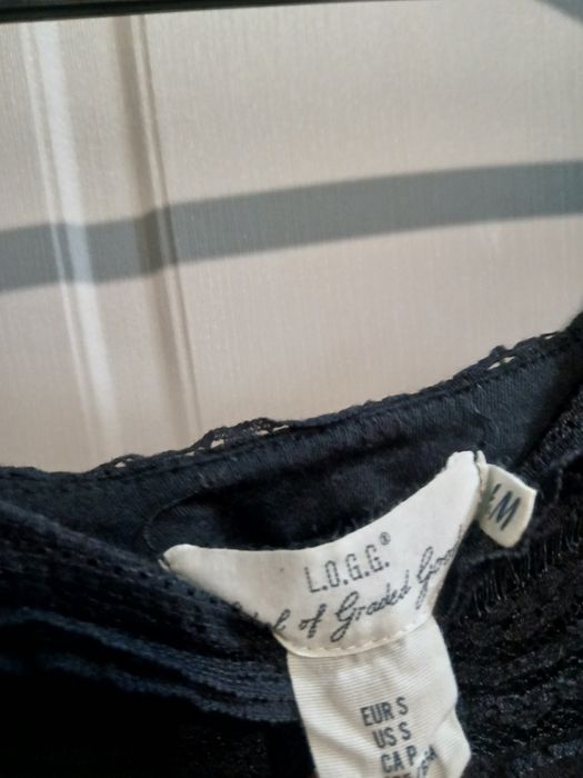 Bluză Neagră dantelă H&M mărimea S