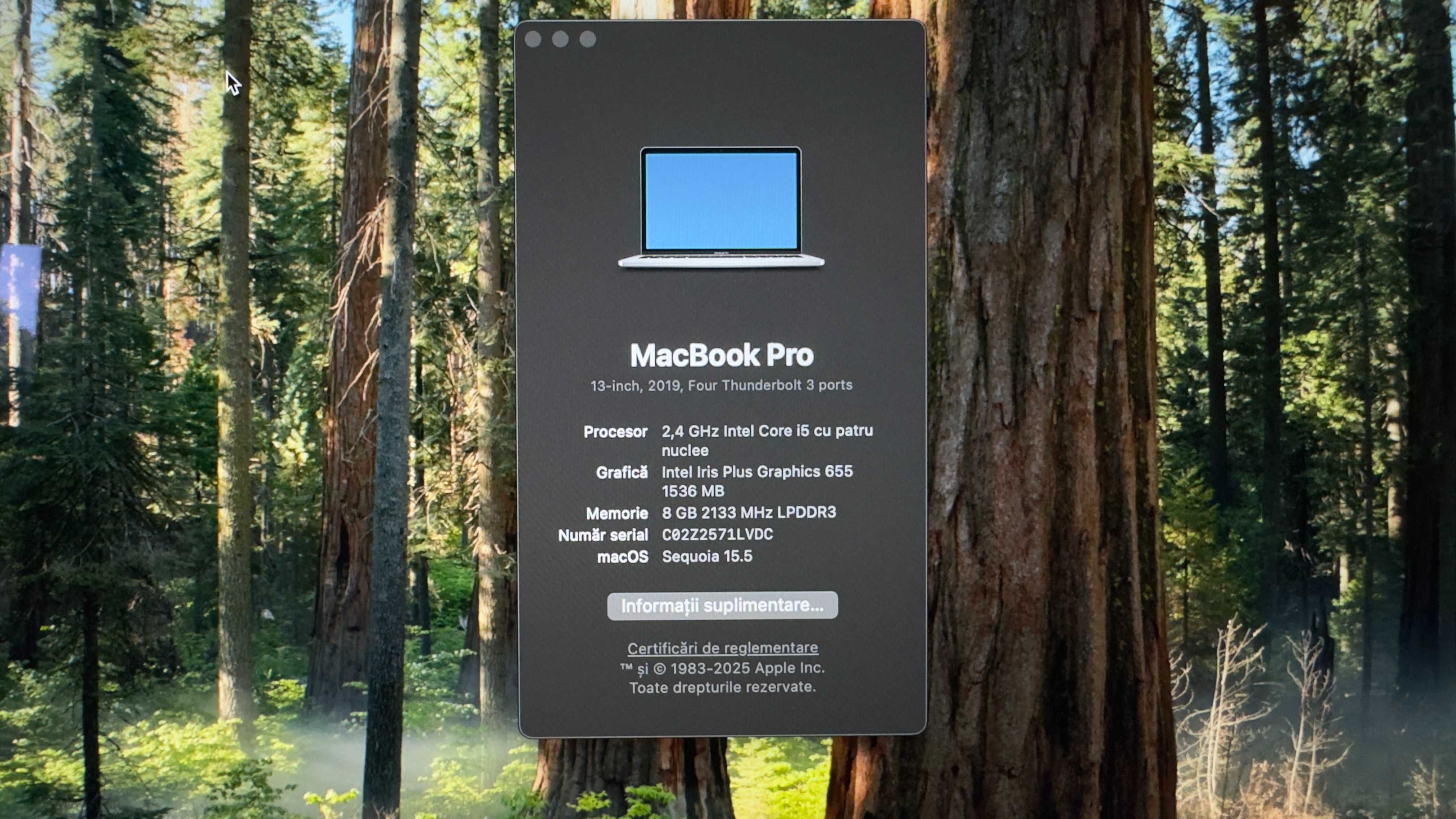 MacBook Pro 13 2019 Touchbar A1989 (4 port-uri USB-C)