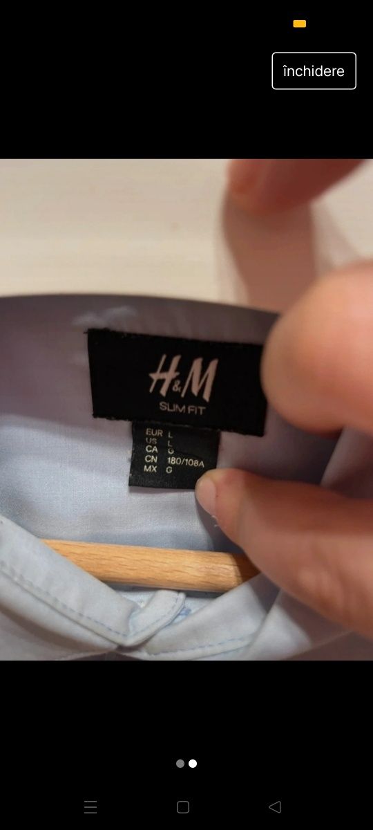 Cămașă elegantă H&M bărbați L