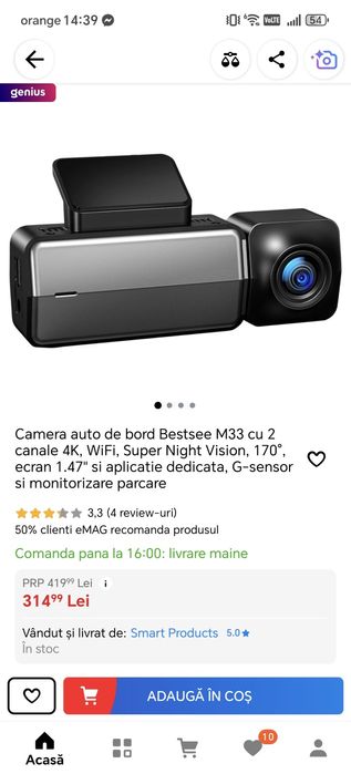 Camera bord auto Bestsee M33 4K Sigilata