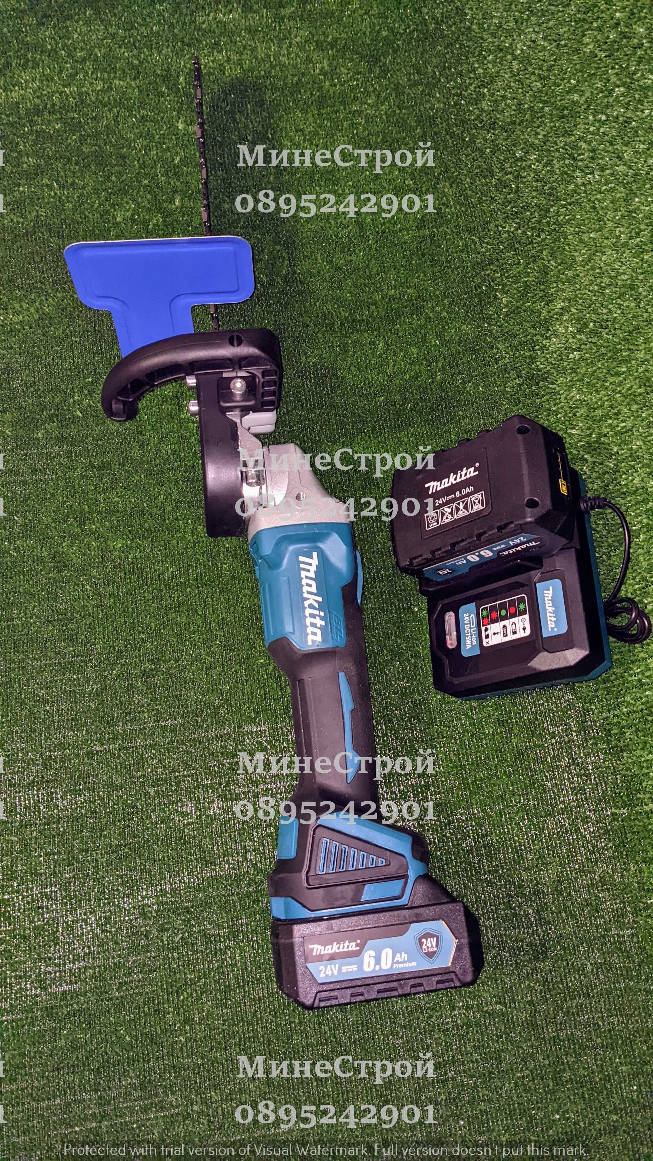 2 в 1 Ъглошлайф MAKITA 24V с 2 батерии 6.0Ah Макита резачка флекс