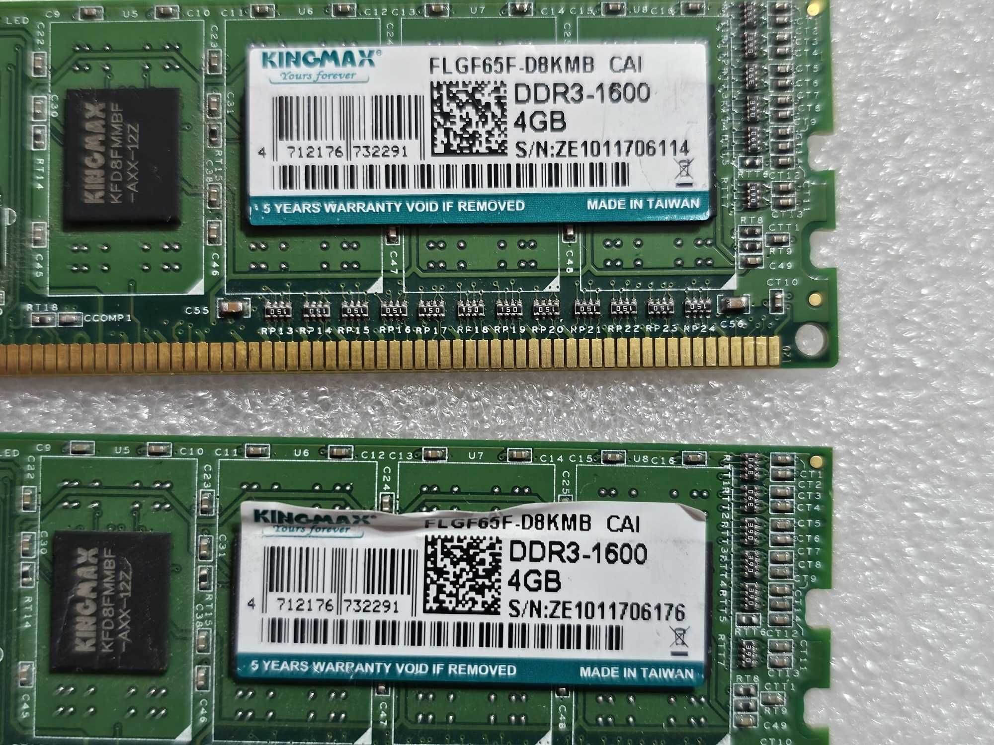 Kit Memorie RAM desktop KingMax 8GB (2 x 4GB) DDR3 1600MHz