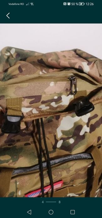 Rucsac camuflaj de munte de capacitate mare 80l, impermeabil, nou.