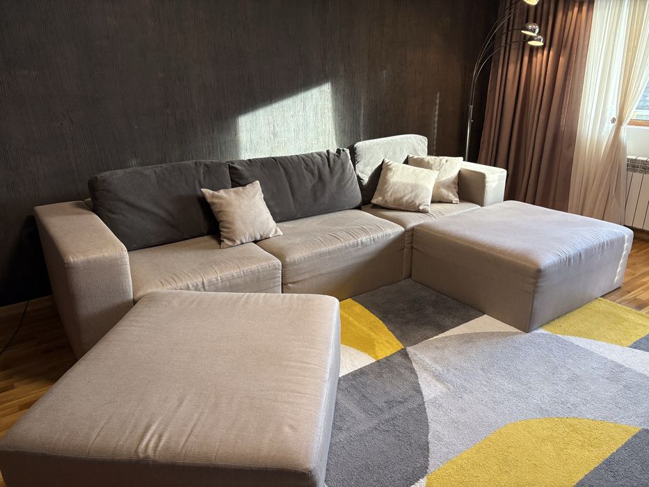 Диван тройка+ 2 табуретки