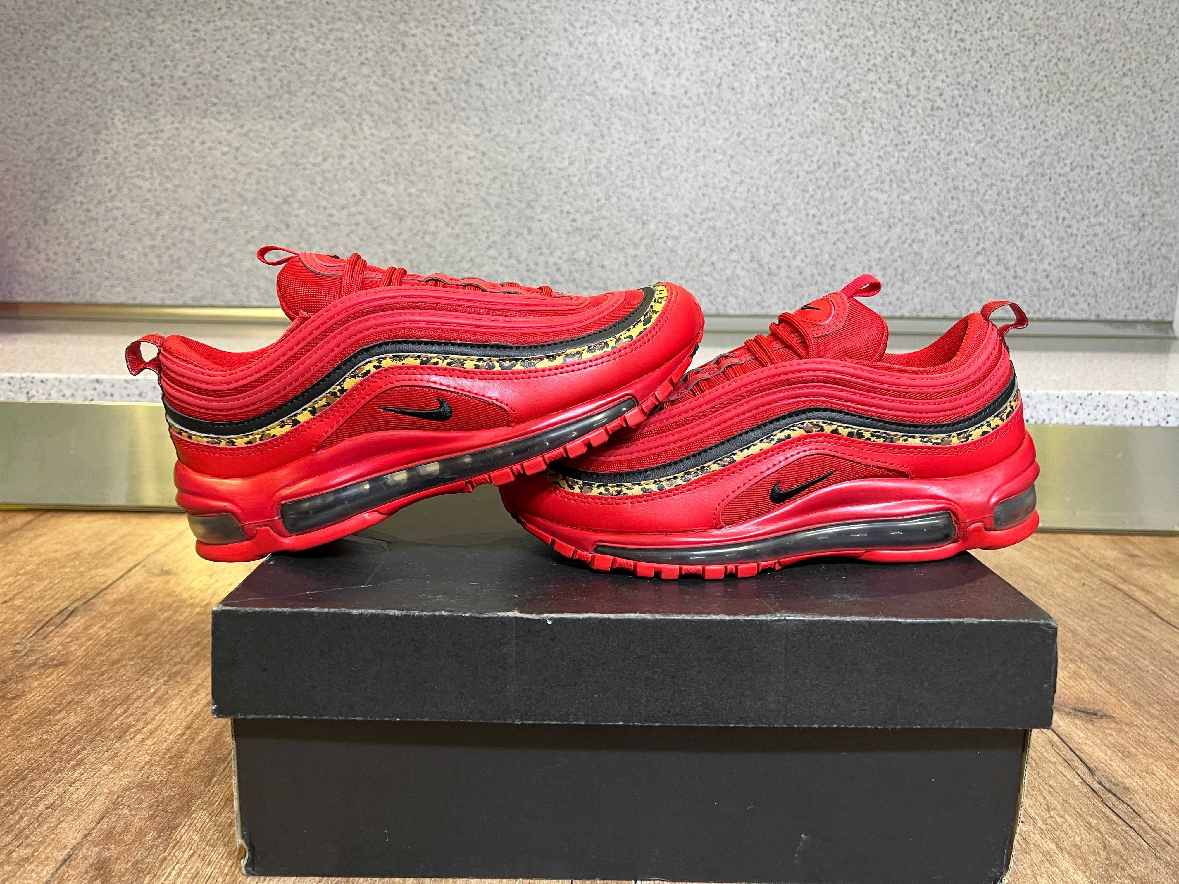ОРИГИНАЛНИ *** Nike Air Max 97 Premium " Leopard Pack " Red Black