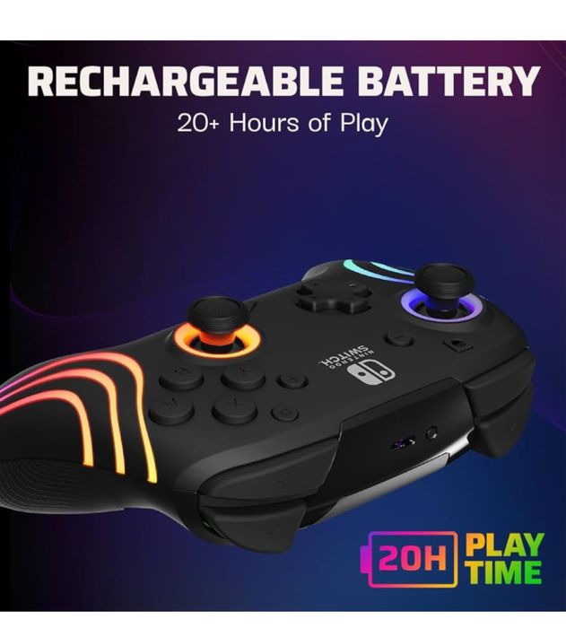 PDP Afterglow Wave Wireless RGB Gaming Controller Nintendo Switch