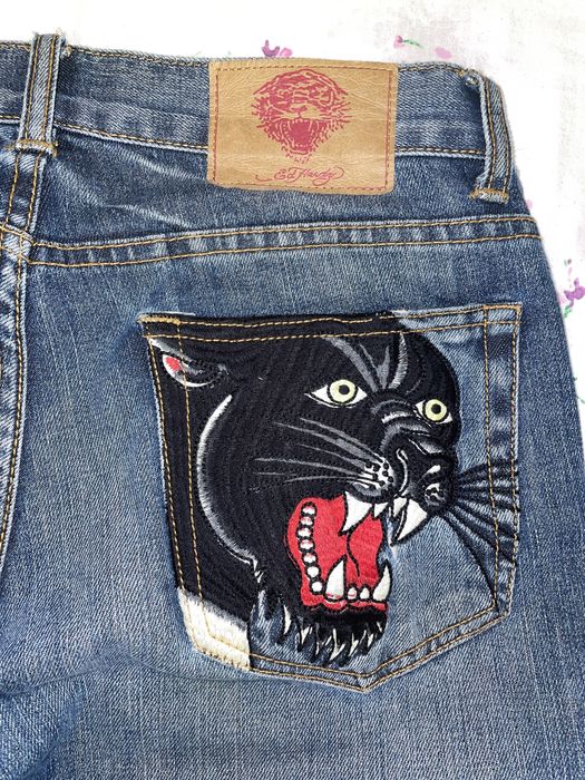 Blugi brodati ed hardy