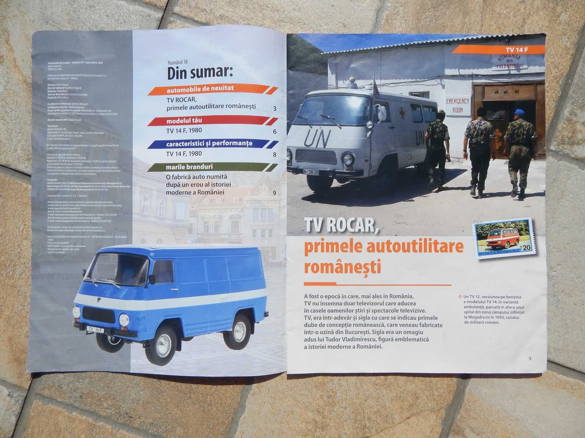 Revista prezentare istorie Rocar TV 14F colectia Automobile de Neuitat