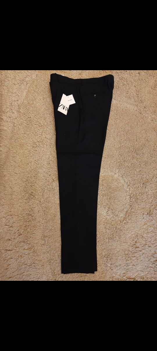 Costum Zara Premium Wool,lână,slim fit,52