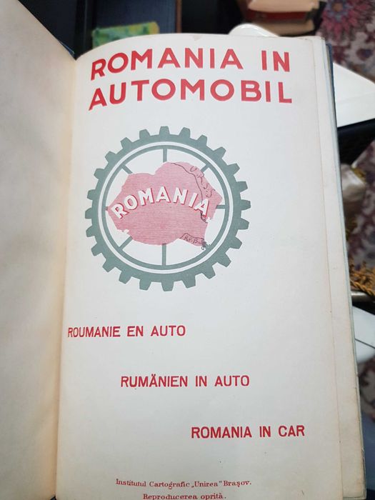 Romania in Automobil (1938) Institutul Cartografic UNIREA Brasov Harti