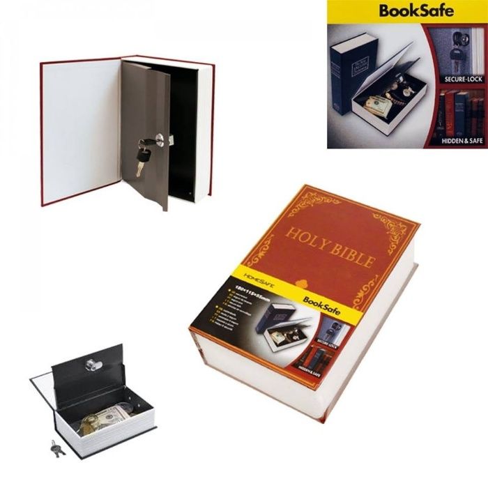 НОВО! Скрит стоманен сейф под формата на книга с 2 резервни ключа - 2