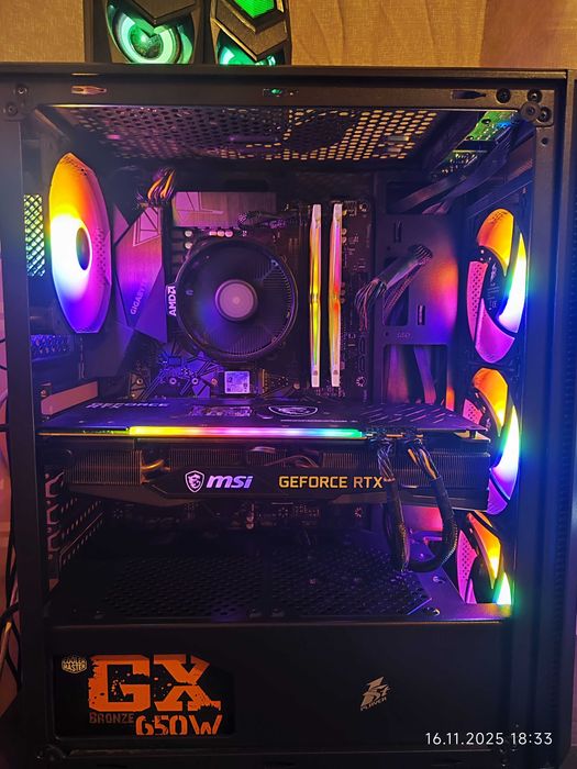 Геймърски Ryzen 5 5600G, RTX 3070Ti 8GB, RAM 16GB DDR4, SSD 512GB NVME