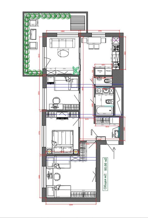 (Добрый) O’z Mahal, 81 м², 3в4/12/14, Срочная цена до конца декабря