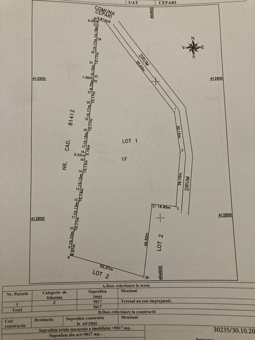 Teren Cepari langa Autostrada Pitesti Sibiu