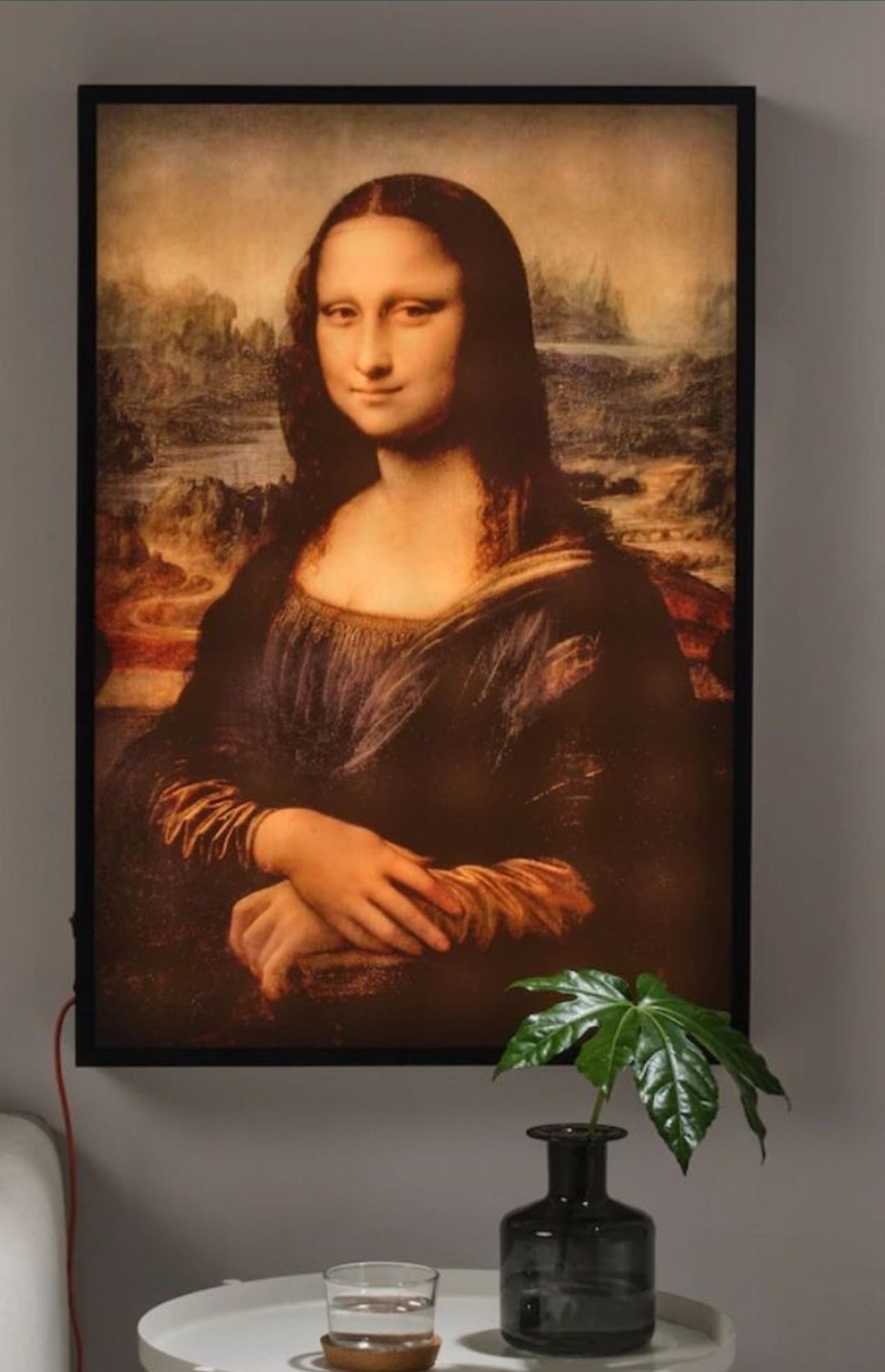 Ikea X Virgil Abloh MARKERAD Mona Lisa off white tablou
