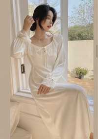 Пижама белая, платье для сна