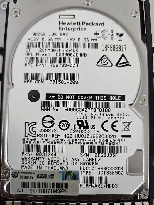 HDD 1 TB 10K SAS HP 2,5" + Caddy HP  1buc -disponibile 30- 1buc