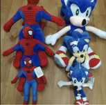 Плюшени играчки Соник/Спайдърмен, плюшена играчка Sonic/Spiderman