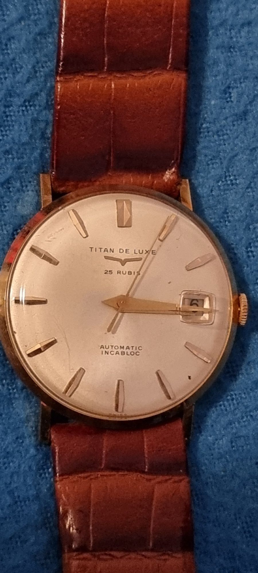 Vând ceas automatic de aur 18 K, barbati, Titan