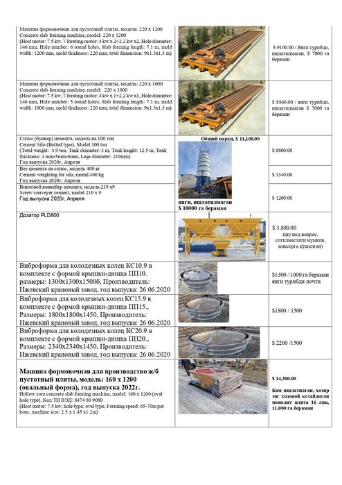 Формовочная машина пустотный плиты, модель: GLY220