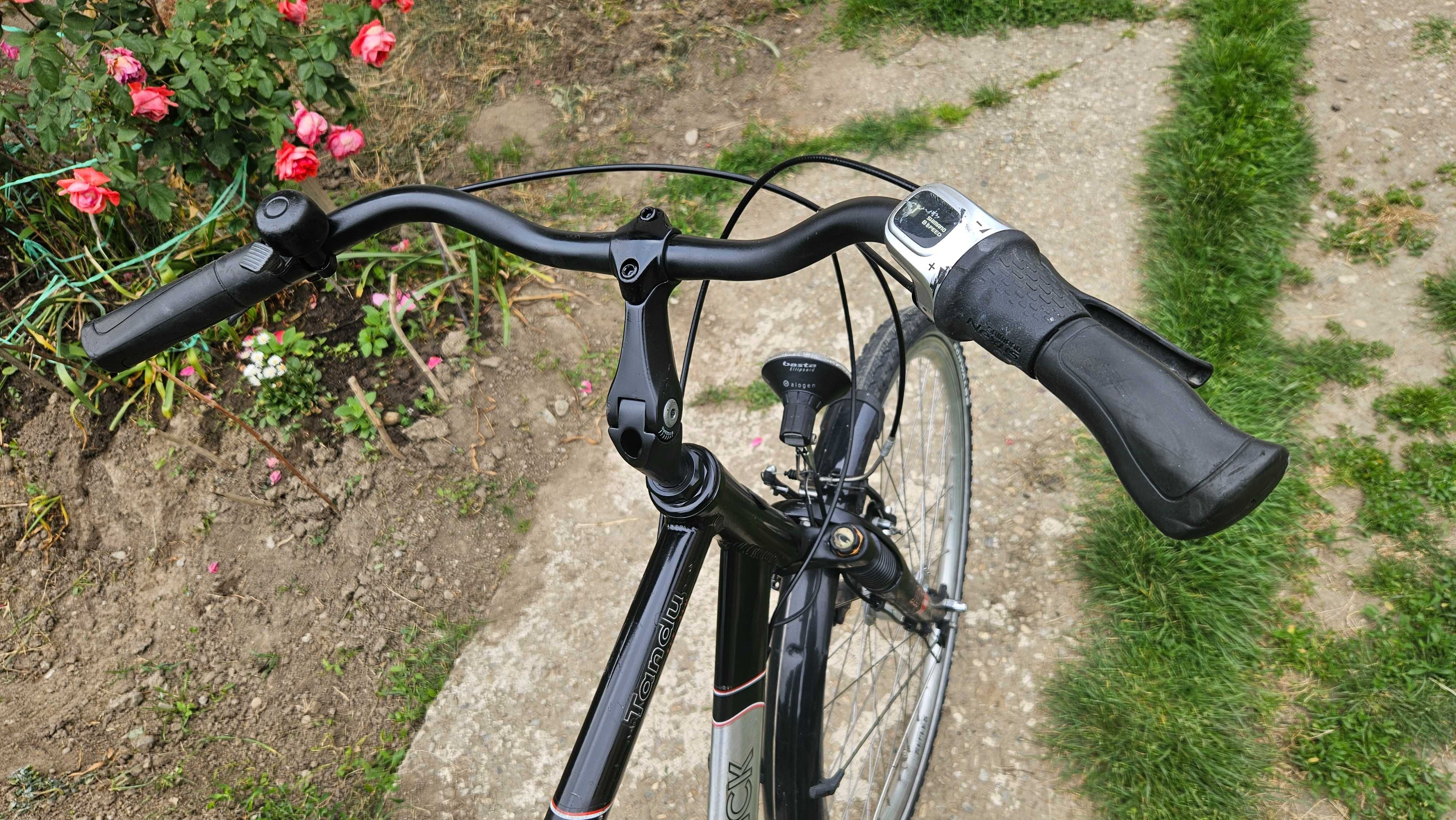 Bicicleta trekking Rabeneick, 28 inchi, Aluminiu,7V Nexus, dinam butuc