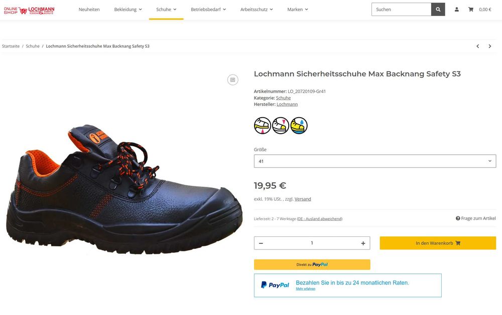 Bocanci Backnang Safety Made in India