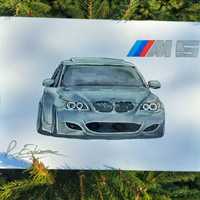 Poster facut manual BMW M5 E60,format A4