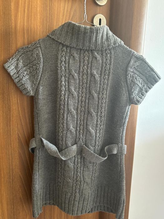 Cardigan cu mânecă scurta gri crash one