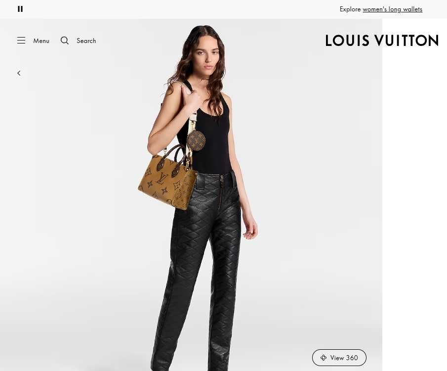 Geanta Louis Vuitton Onthego 25cm, canvas, tip Premium