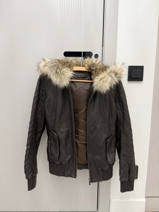 Куртка женская, натуральная кожа, мех S