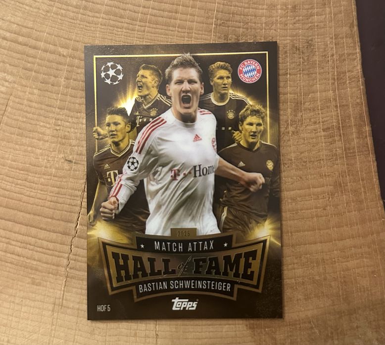 Cartonas Bastian Schweinsteiger Hall of Fame Bayern Munchen Topps Ucl