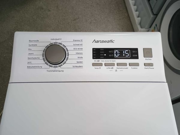 Пералня машина с горно зареждане Hanseatic 8 кг 1300 об/мин HTW 8013