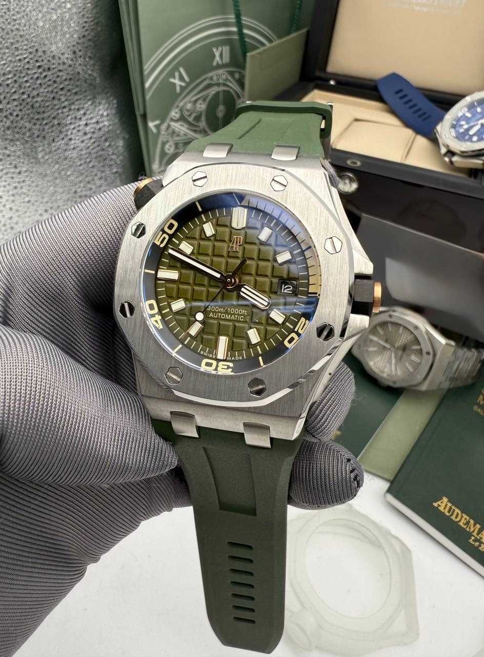 audemars piguet diver offshore green silver