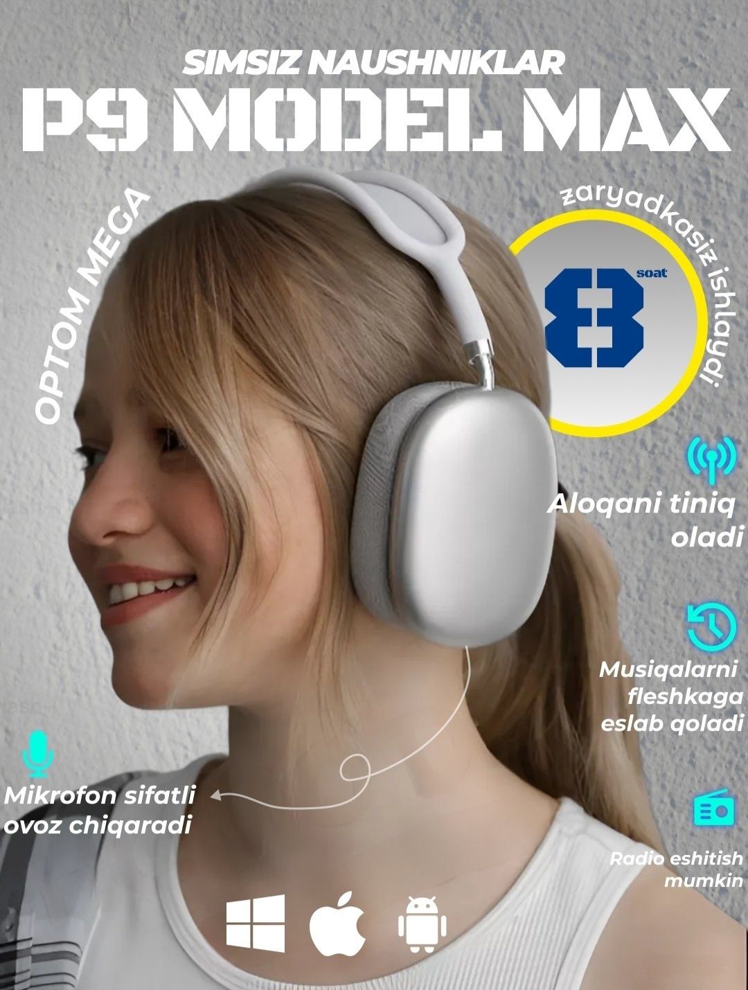 Naushnik P9 max Air pro max Apple