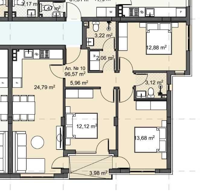 Продава се Четиристаен апартамент в София, Малинова долина - 112 кв.м за 1741 €/кв.м - Снимка #14