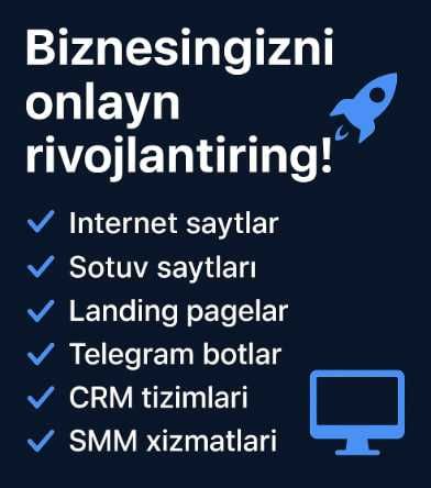 IT xizmatlari — biznesingiz uchun zamonaviy yechimlar!