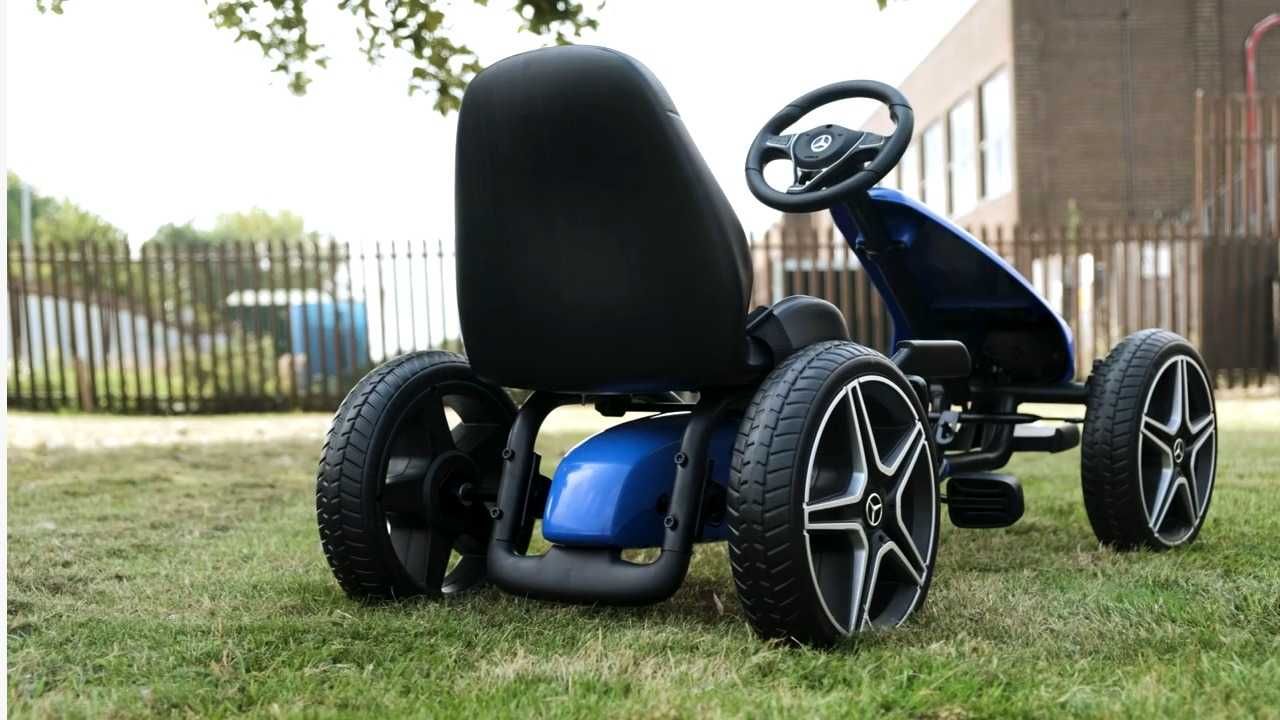 Masinuta kart cu pedale de Mercedes, pentru copii 4-9 ani #Blue