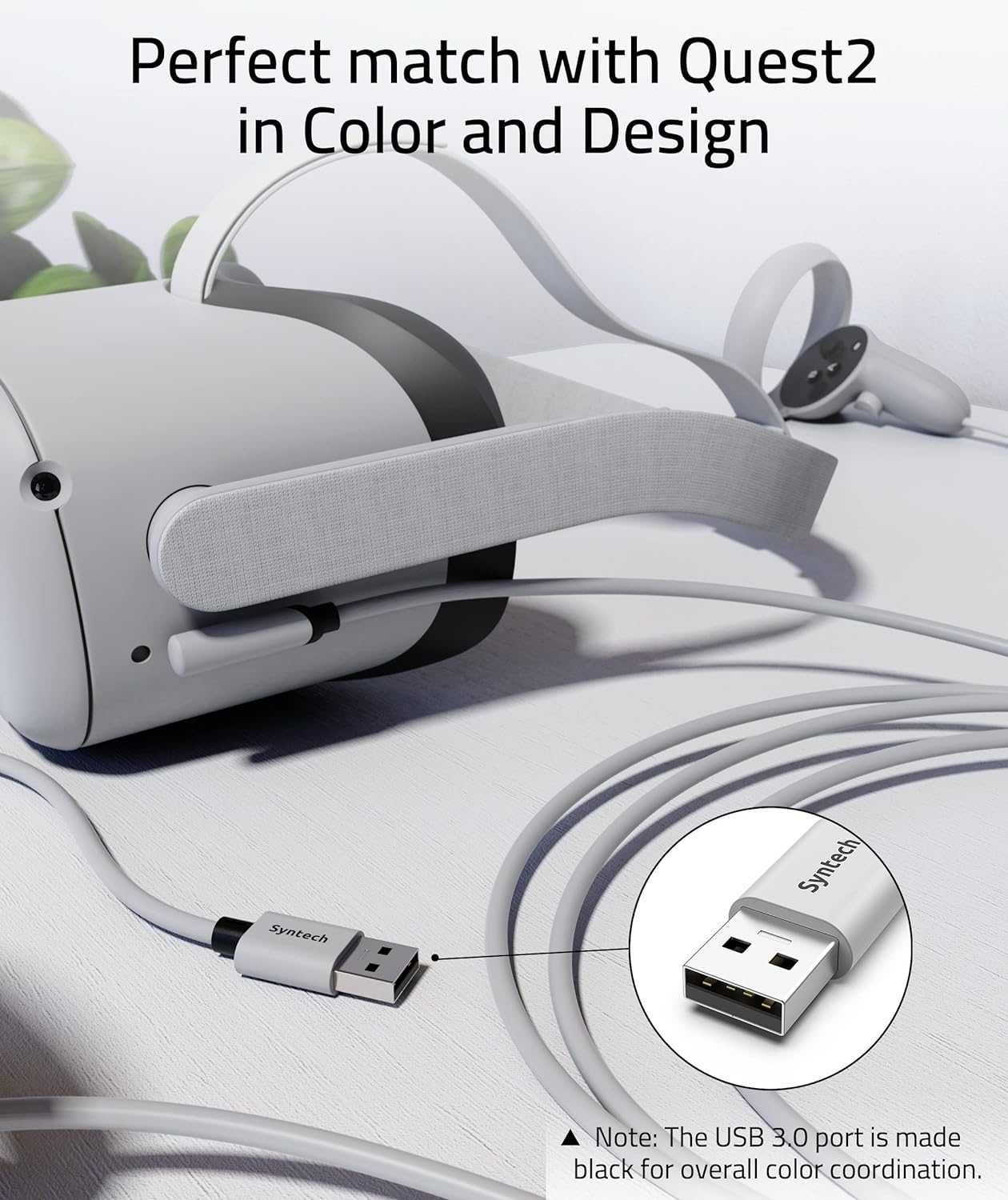 Cablu Syntech Link 5m Meta/Oculus Quest 3,Quest2,PC/Steam VR,USB 3.0 C