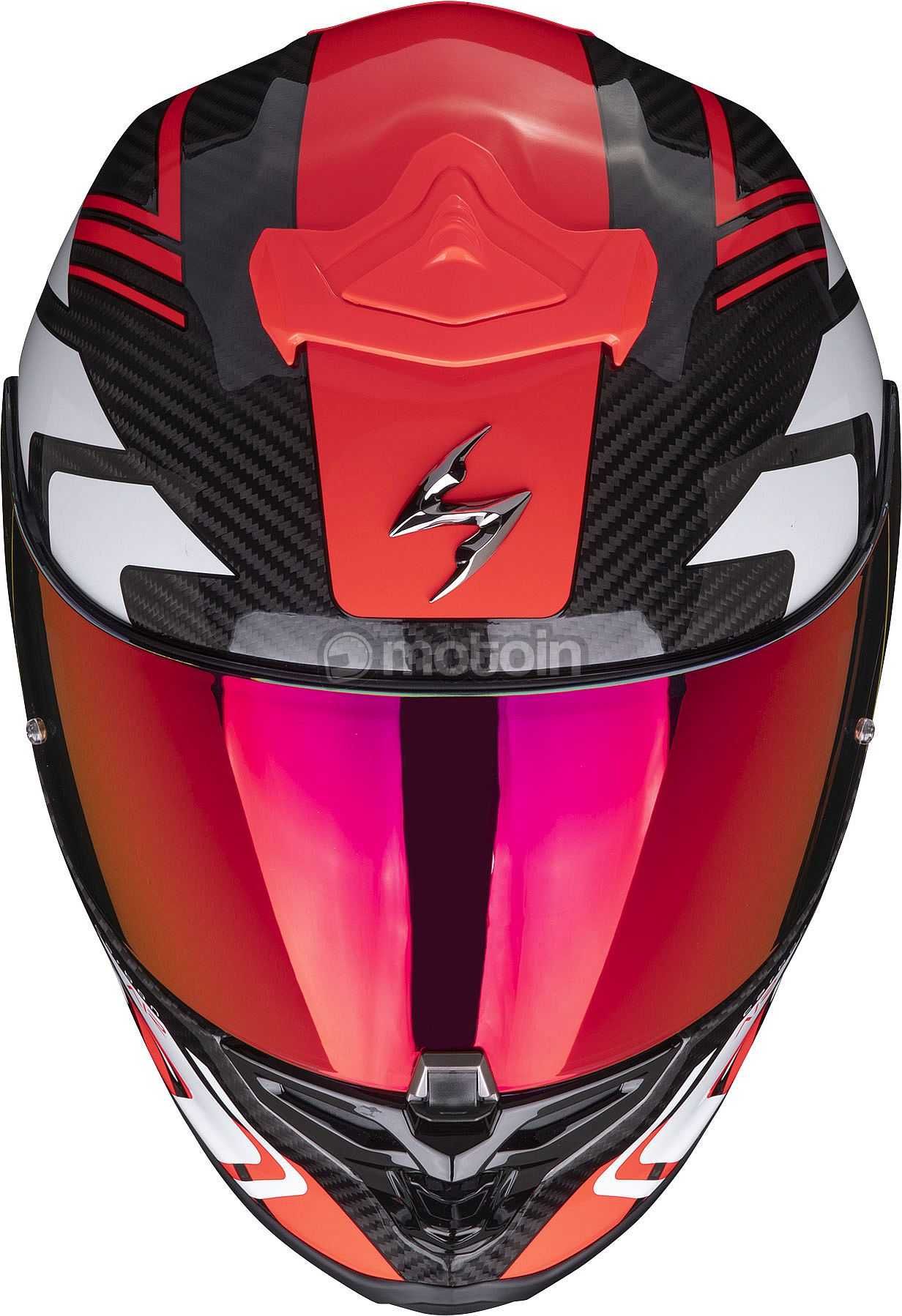Мото Каска мотор SCORPION EXO-R1 EVO CARBON AIR SUPRA Red/Fluo,M 57-58