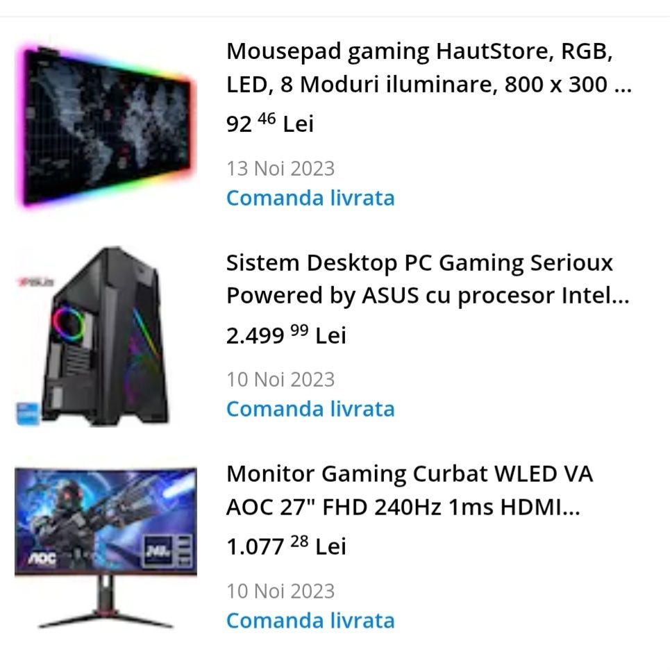 PC  Gaming – Serioux + Windows 11  + Monitor+casti gaming + Tastatura
