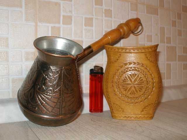 Медно Джезве&Дървена Ваза