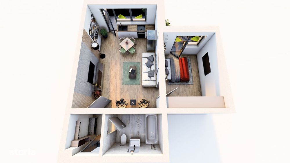 Studio 45.5 mp utili - Etaj 1 / Direct Dezvoltator